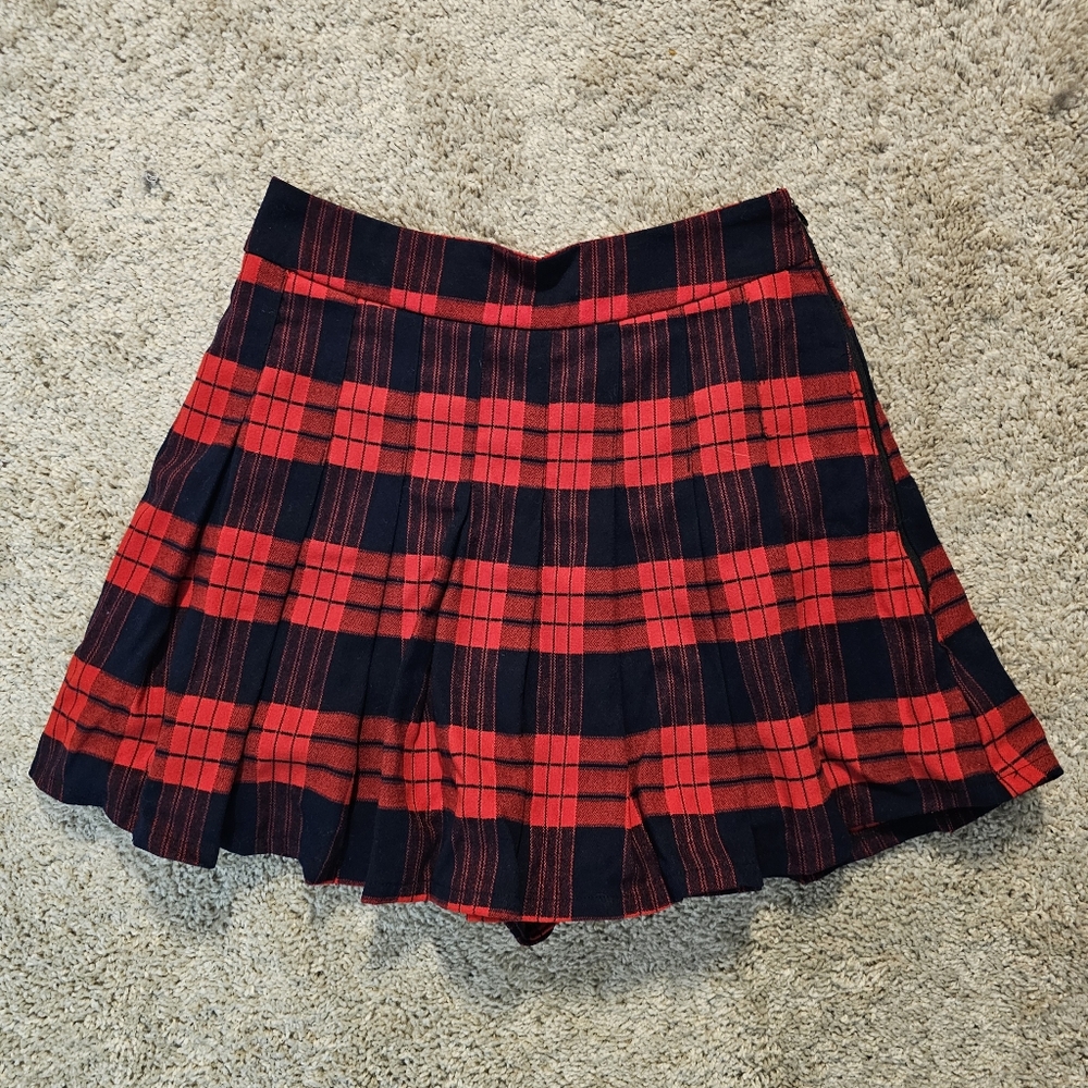 Skort Plaid Pattern